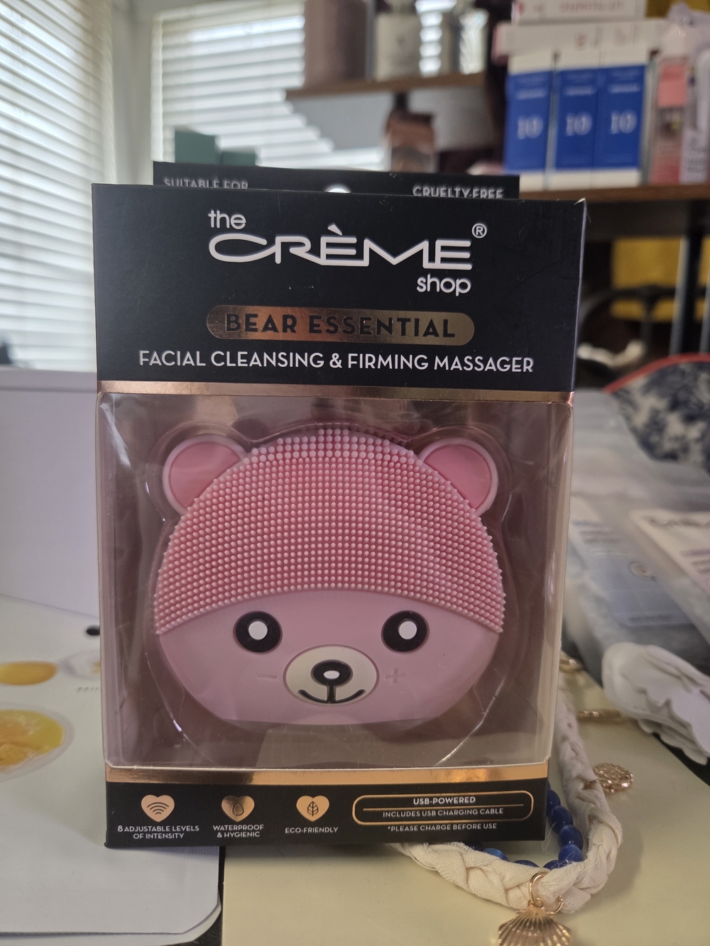 the CRÈME Shop Bear Essential Facial Cleansing & Firming Rechargeable Massager